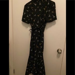 Karl Lagerfeld Dress with Eiffel Power print in Gold/White